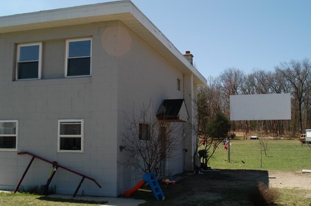 M-37 Drive-In Theatre - Projection And Screen - Photo From Water Winter Wonderland (newer photo)